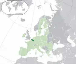 Location of Belgium