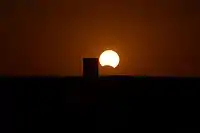 Sunset, viewed from Coimbra, Portugal