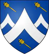 Three prayer wheels in the coat of arms of Sir Edmund Hillary