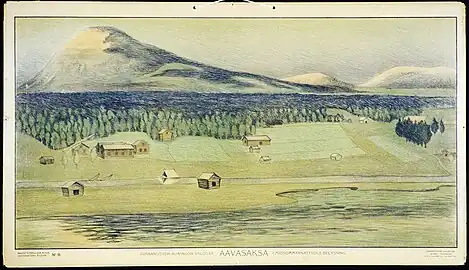 Aavasaksa, educational poster by Eero Järnefelt, 1905