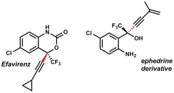 Merck's Effavirenz and ephedrine derivative synthesized via zinc acetylide