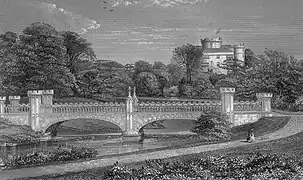 Tournament Bridge and castle in 1876