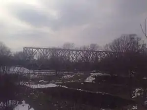 Eiffel Bridge, Ungheni, built in 1877, is the only rail crossing between Romania and Moldova.