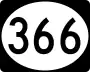 Mississippi Highway 366 marker