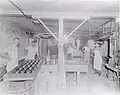 Baking bread in the basement of the Elsasser Bakery