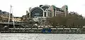 Embankment Pier as seen from the River Thames