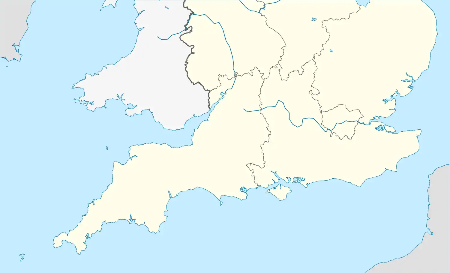 Map of Southern England showing the SETsquared centres: university and other