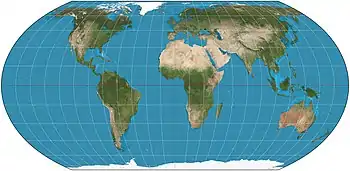 Image 10The Equal Earth projection (2018), an increasingly popular equal-area pseudocylindrical projection for world maps (from Cartographic design)