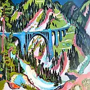 Ernst Ludwig Kirchner: Brücke bei Wiesen.