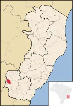 Location in Espírito Santo  state