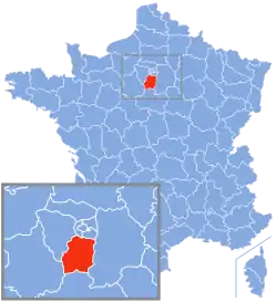 Location of Essonne in France