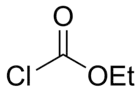 Skeletal formula of ethyl chloroformate