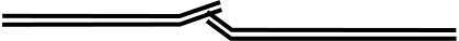 Vertical cross section of Eupalinos' design of the aqueduct