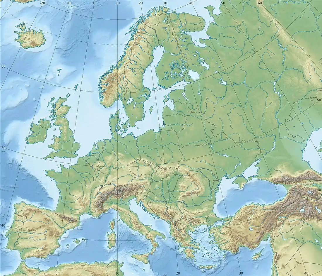 Map showing the location of Fir of Hotovë-Dangëlli National Park