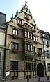 Two superposed Renaissance oriel windows in Colmar, France