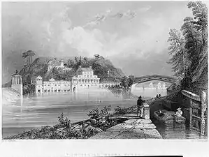 "Schuylkill Waterworks" (1835), with "The Colossus" in the background.