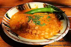 Beans with smoked pork, a traditional Romanian dish