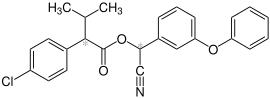 structural formula of fenvalerate with an unknown stereochemistry