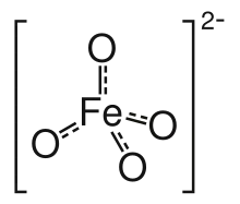 Wireframe model of aromatised ferrate