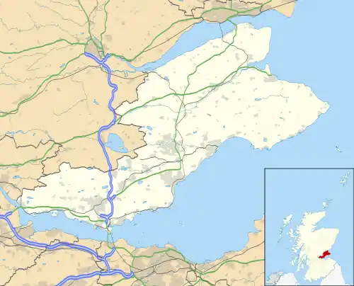 Map showing the location of Tentsmuir National Nature Reserve