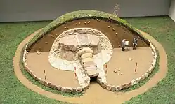 Model of the Denghoog passage grave in northern Germany