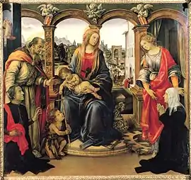 Madonna with Child and Saints (c. 1488)Oil on wood, Santo Spirito, Florence