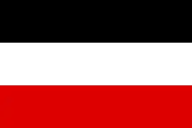 Flag of the German Empire, originally designed in 1867 for the North German Confederation, it was adopted as the flag of Germany in 1871. This flag was used by opponents of the Weimar Republic who saw the black-red-yellow flag as a symbol of it. Recently it has been used by far-right nationalists in Germany.[citation needed]