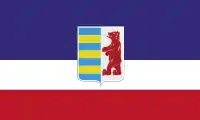 The flag of "Subcarpathian Ruthenia-Zakarpattia" (Rusyn organization in Ukraine) with the coat of arms.