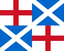 Flag of the Commonwealth from 1651 to 1658.