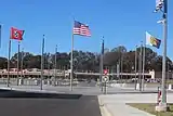 image of flags at Raleigh Springs Civic Center