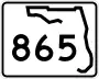 State Road 865 and County Road 865 marker