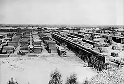 The flume terminal of the Hume-Bennett Lumber Company in Sanger.