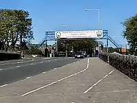 Pedestrian overbridge at Glencrutchery Road, Douglas, close to start/finish and TT Grandstand