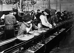 Image 19Ford assembly line, 1913. The magneto assembly line was the first. (from History of technology)