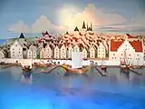 Reconstruction of Visby harbour during the Middle Ages