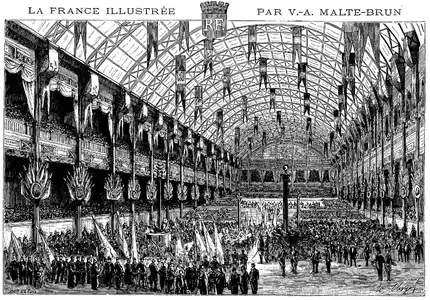 The Gallery of Machines of the Paris Universal Exposition of 1878 then the largest structure in the world