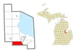 Location within Bay County