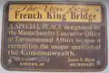 The honorary plaque on the North West side of the bridge