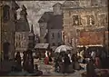 Paris Street Scene by Ferdnand Louis Schlemmer