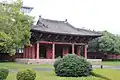 Xieshan roof with single eaves on Hualin Temple in Fujian, China