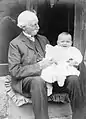 G V Hart with his first granddaughter Mary, 1908