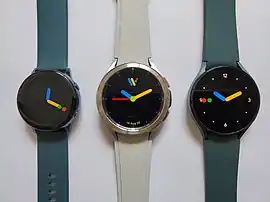 Samsung Galaxy Watch series smartwatches with OLED displays.