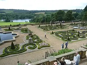 Garden terrace at Harewood