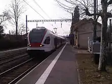 Satigny Station with RABe 552 RER for Geneva Cornavin