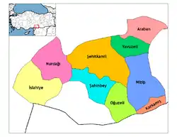 Districts of Gaziantep