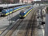 A train from Tczew passing the station.