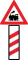 Level crossing without barrier in approx. 240m