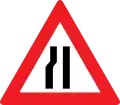 8b: Road narrows from left side