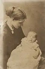 Photo of Julia Duckworth with her first son George in 1868