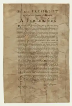 George Washington's 1795 Thanksgiving Day Proclamation